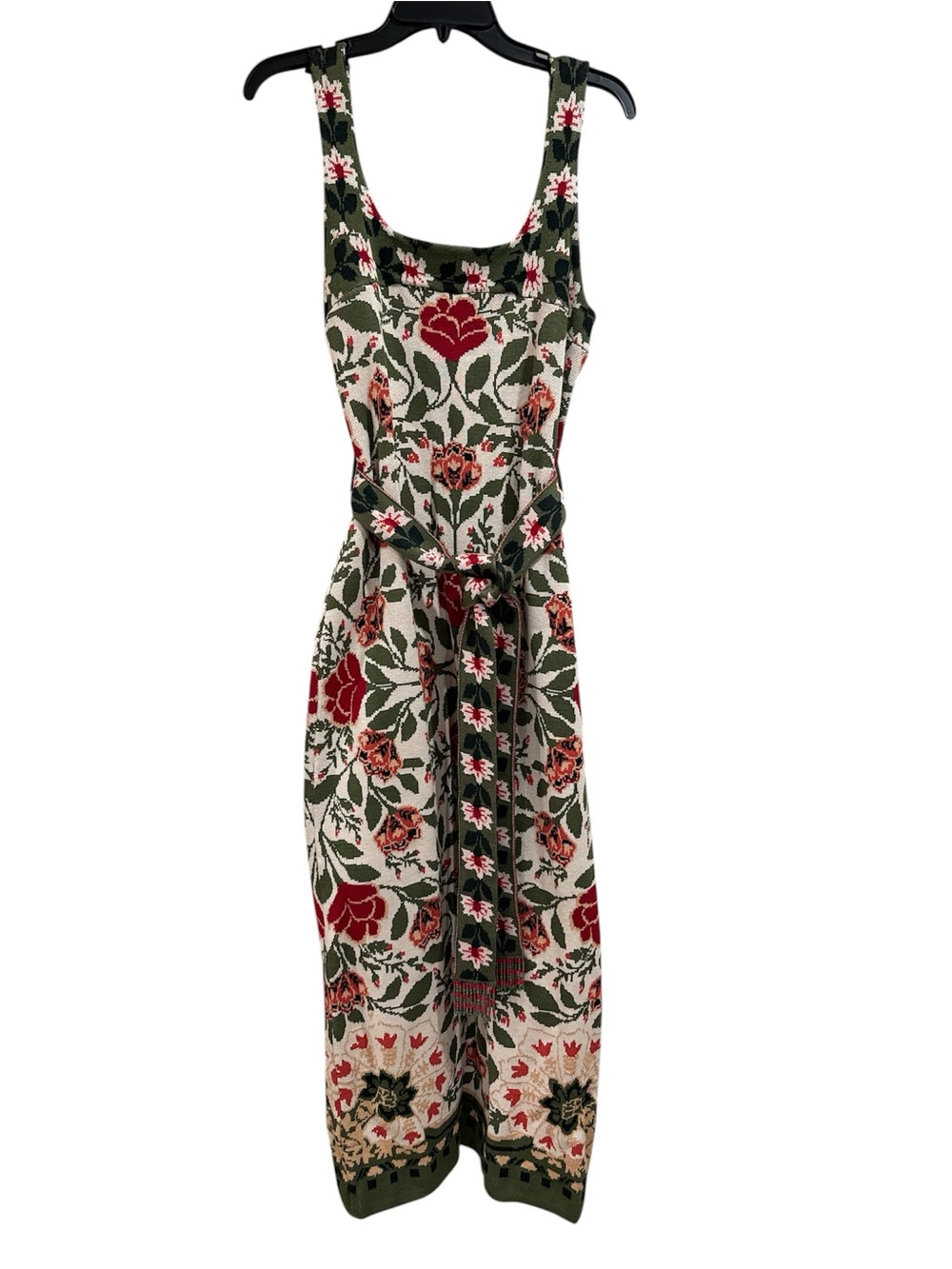 FARM RIO NWOT SAND GARDEN TAPESTRY KNIT DRESS MEDIUM - Picture 6 of 9